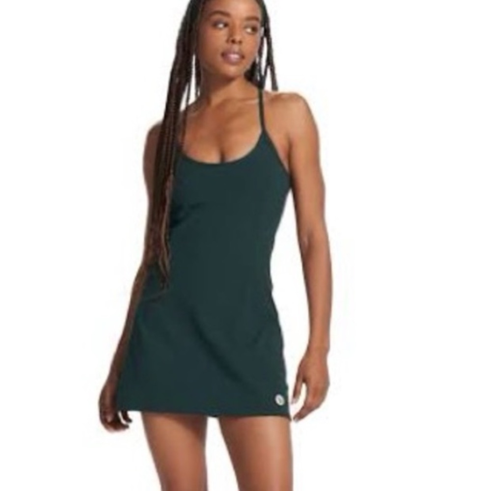 Women’s Vuori One Shot Tennis Dress, green grass, Medium